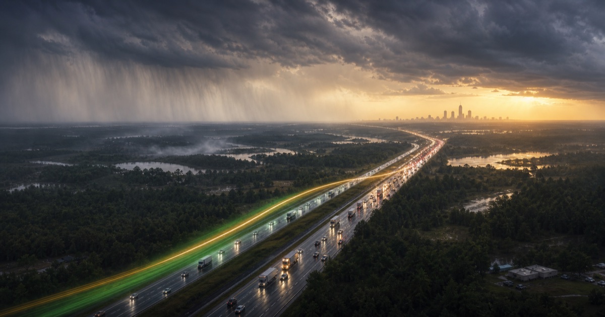 Dallas to Houston route weather planning image