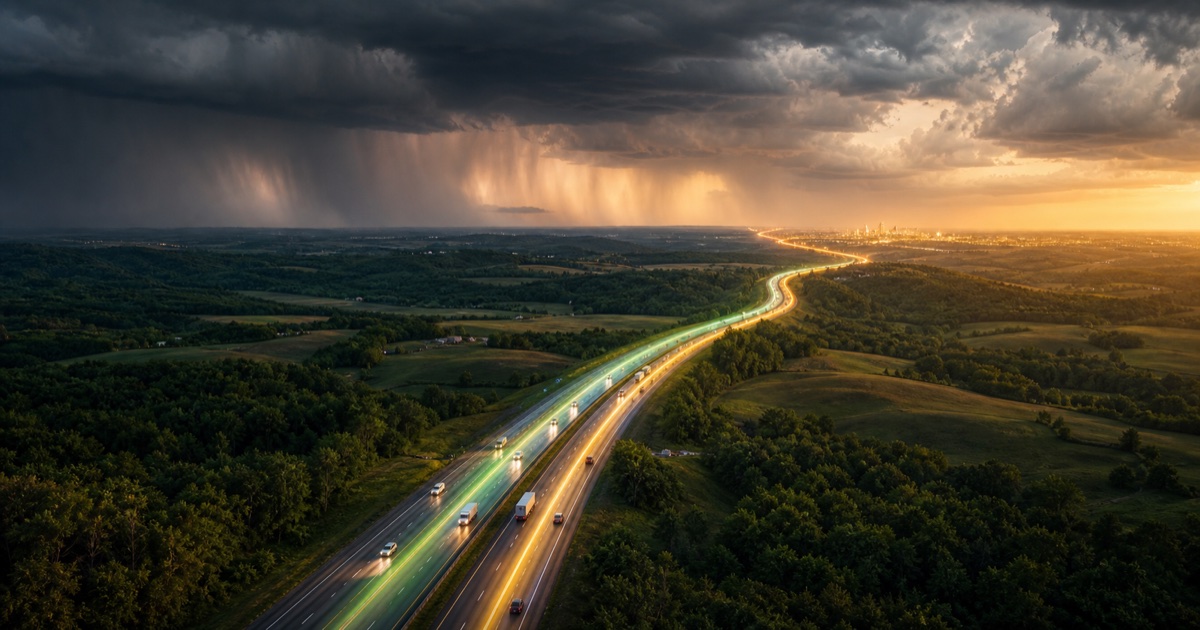 Kansas City to St. Louis route weather planning image
