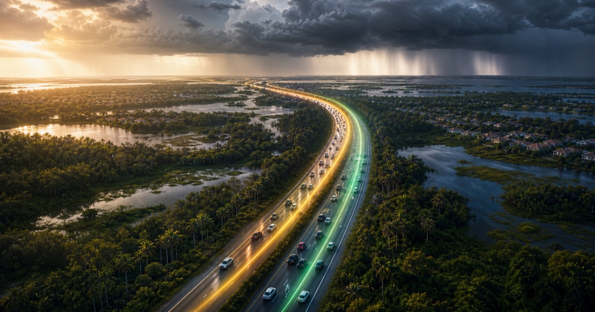 Orlando to Tampa route weather planning image