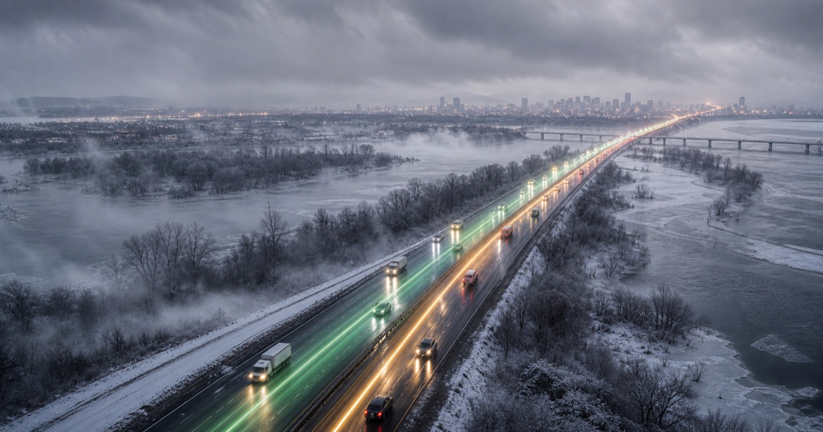 Ottawa to Montreal route weather planning image