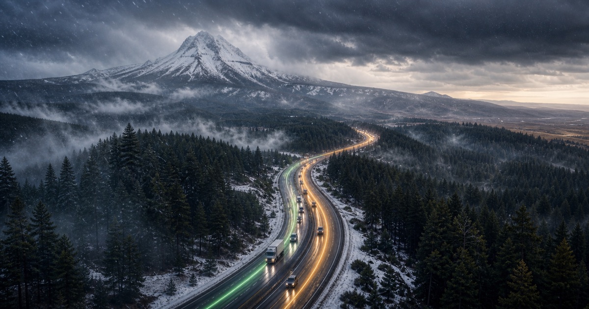 Portland to Bend route weather planning image