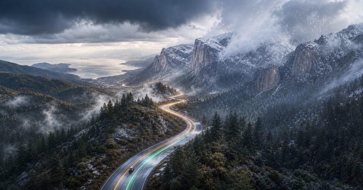 San Francisco to Yosemite route weather planning image