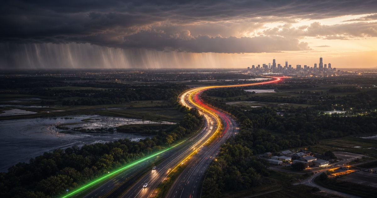 St. Louis to Chicago route weather planning image