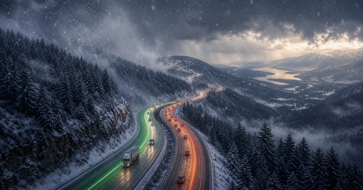 Vancouver to Kelowna route weather planning image